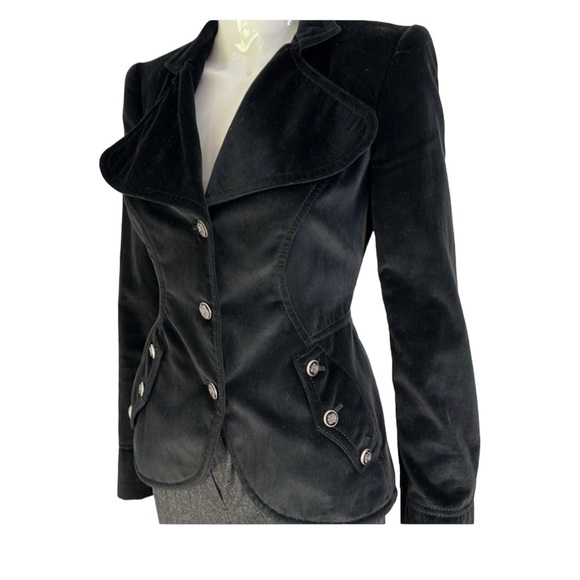 DOLCE & GABBANA vintage black velvet jacket, size 42EU, VGC - Picture 4 of 14